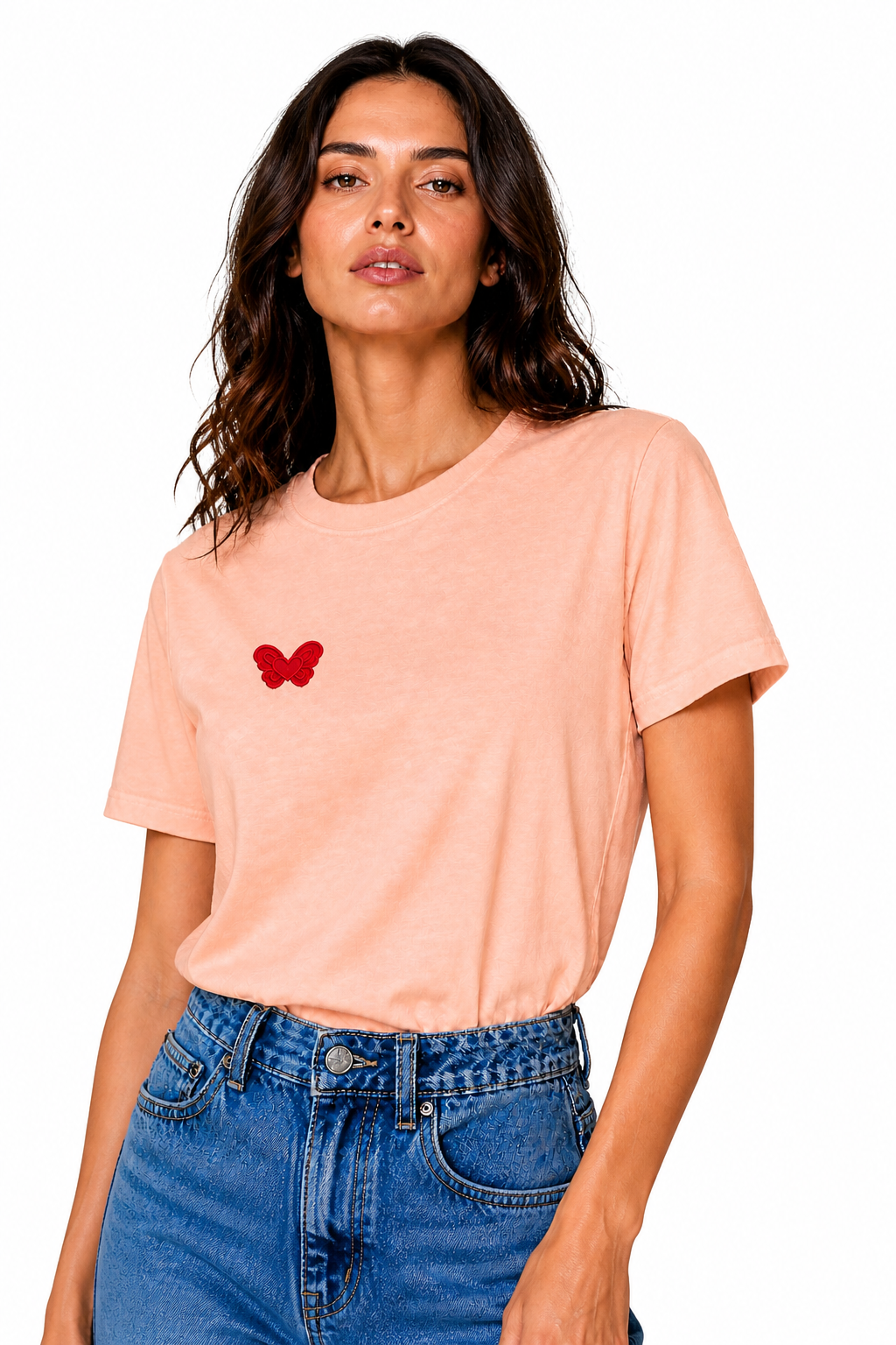 T-shirt demi manches col petit Right Heart