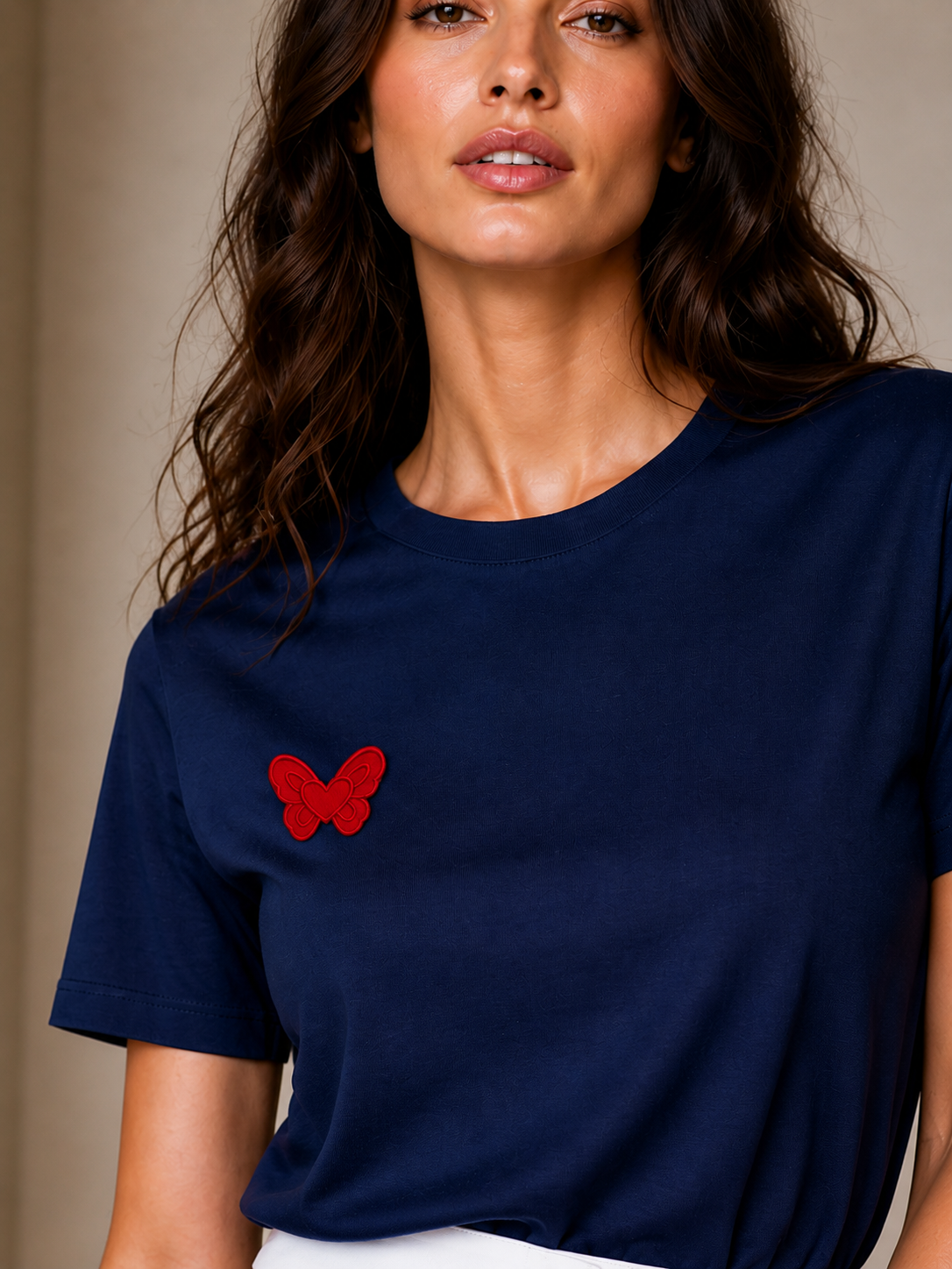 T-shirt demi manches col petit Right Heart