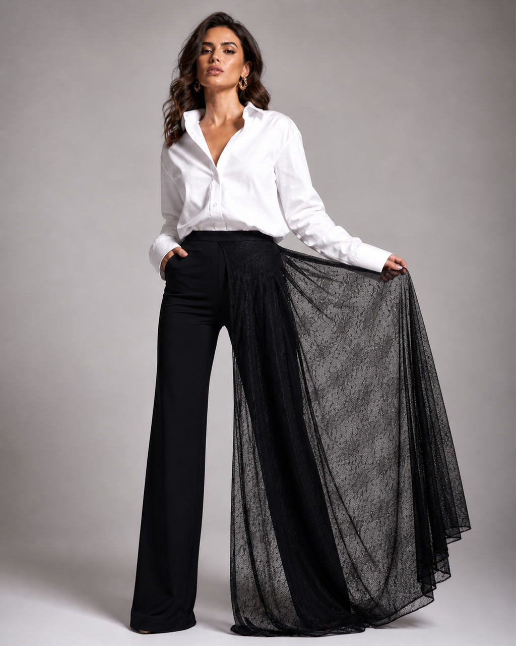 Pantalon "Dentelle Flower power"