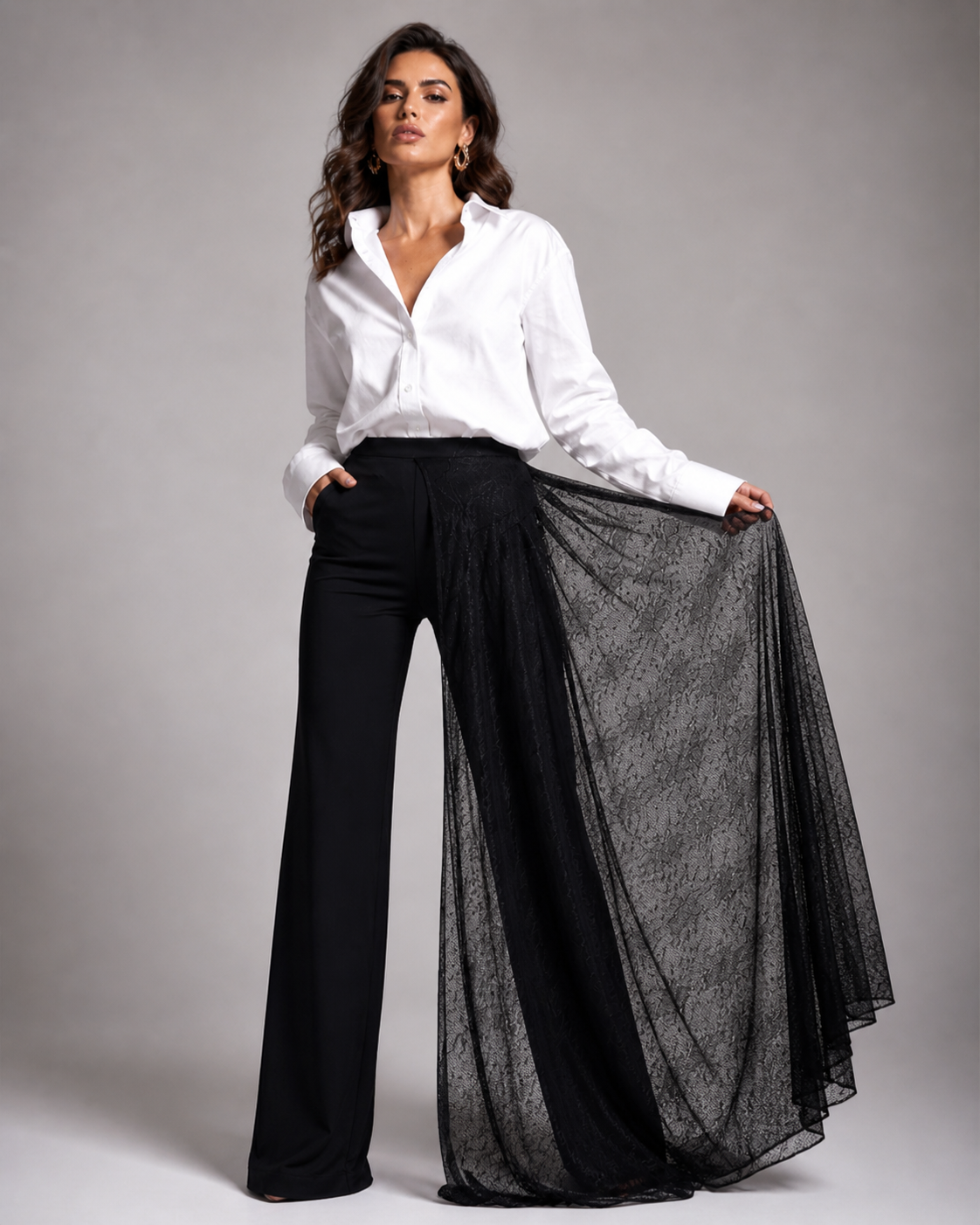 Pantalon "Dentelle Flower power"