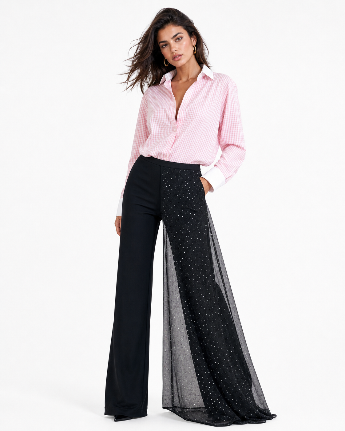 Pantalon "Dentelle à strass"