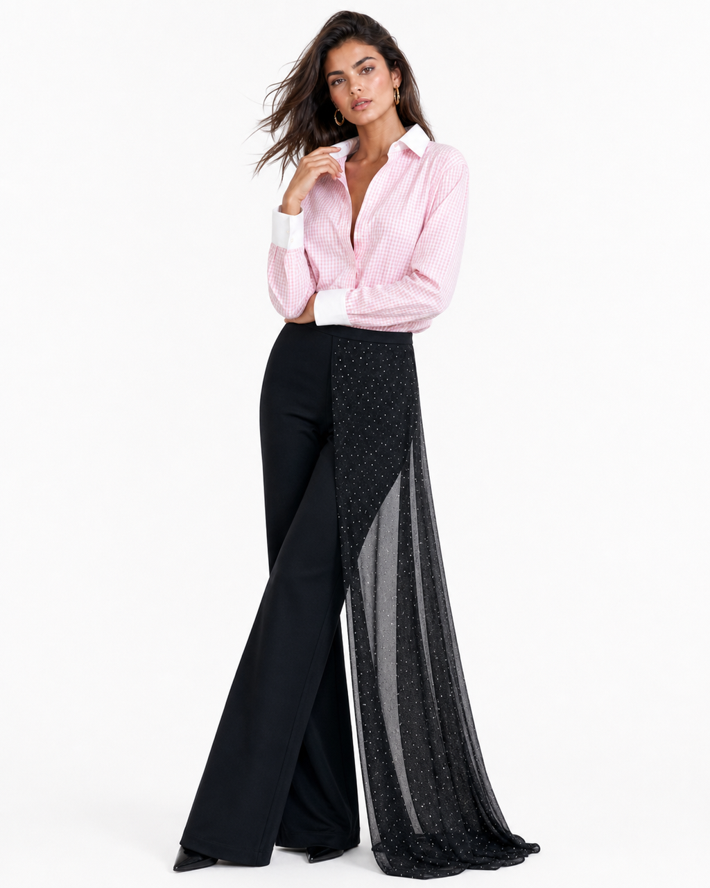 Pantalon "Dentelle à strass"