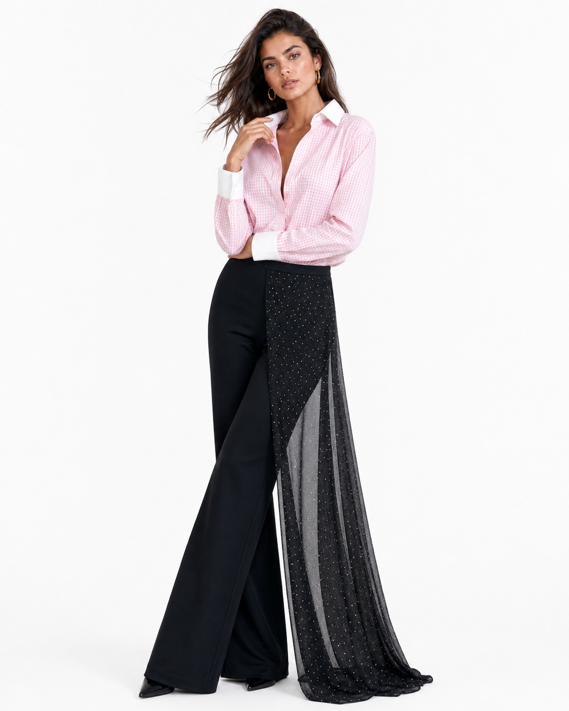 Pantalon "Dentelle à strass"