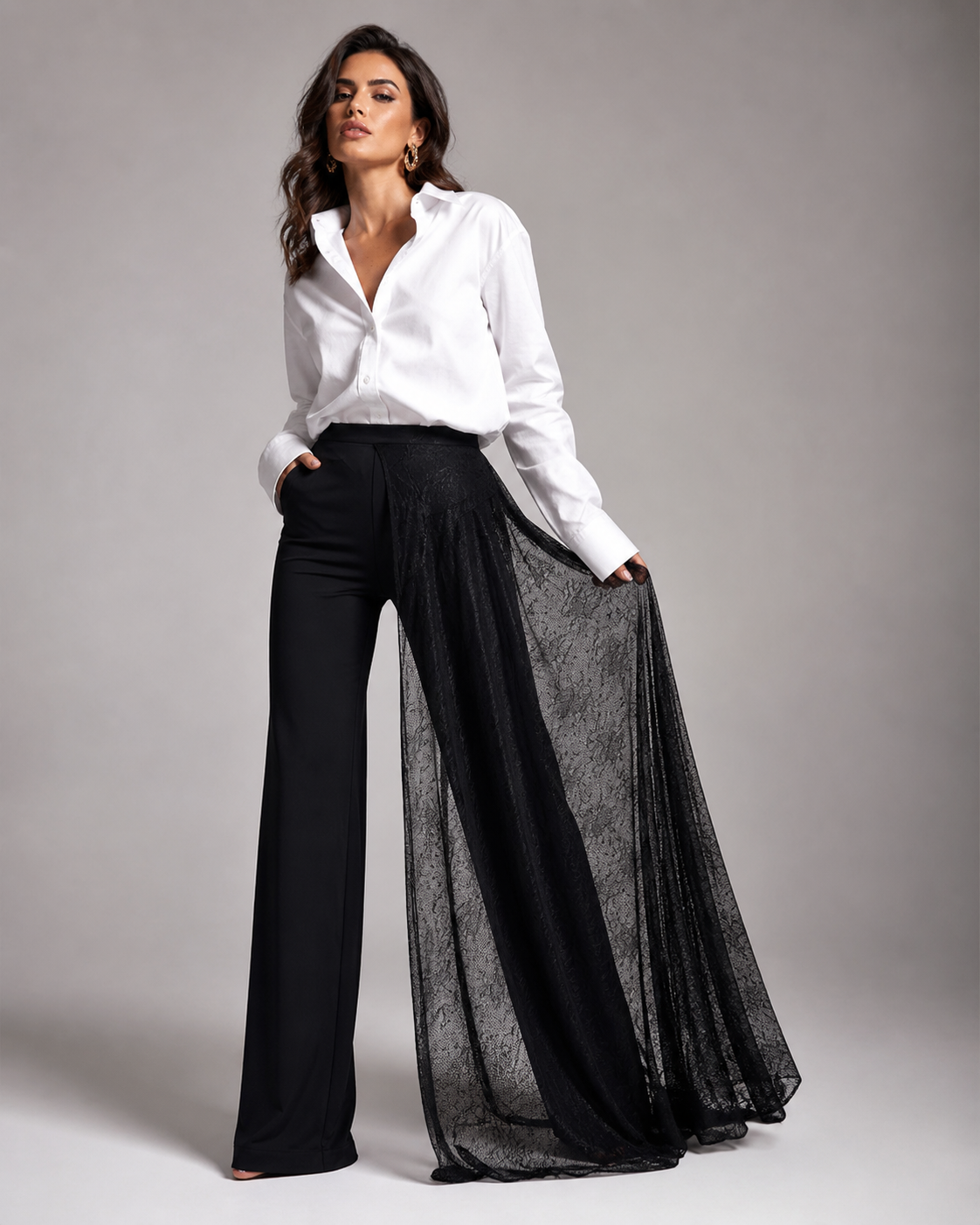 Pantalon "Dentelle Flower power"
